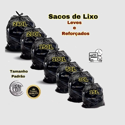 Saco de Lixo 15L- 30L - 50L - 100L - 150L