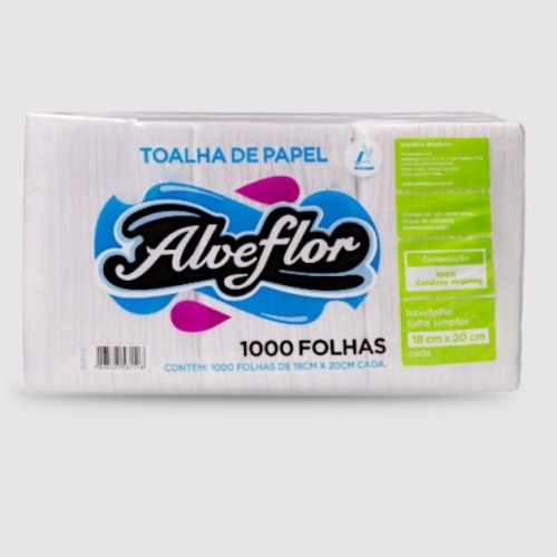 Toalha de Papel Interfolha 18x20 Alveflor